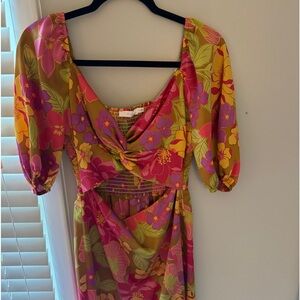 LUSH floral dress - size medium NWT